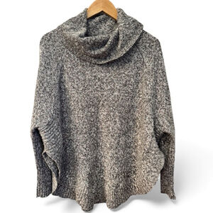 Lea & Nicole Speckled Knit Cowl Neck Sweater Cozy Neutral